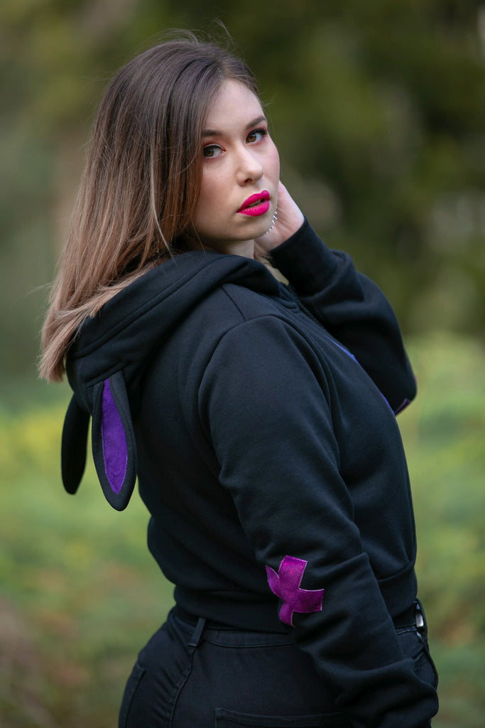 Bunny Crop Top (BLCK&GLXY) - Button Fox