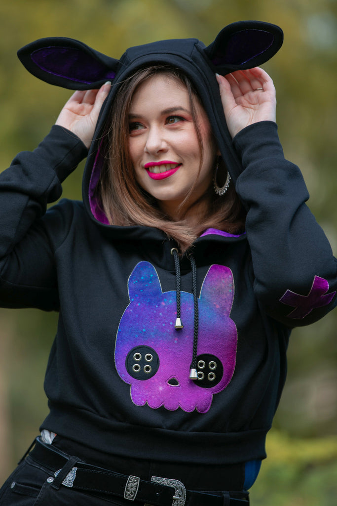 Bunny Crop Top (BLCK&GLXY) - Button Fox