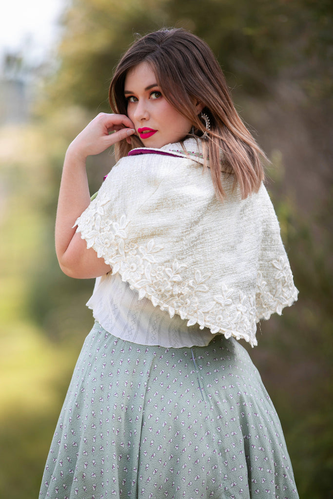 Lace Capelet & Bunny Skirt - Button Fox