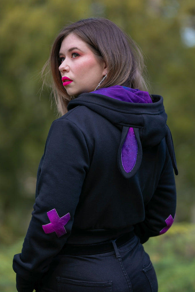 Bunny Crop Top (BLCK&GLXY) - Button Fox