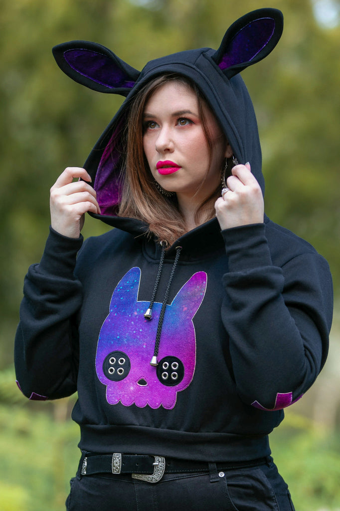 Bunny Crop Top (BLCK&GLXY) - Button Fox