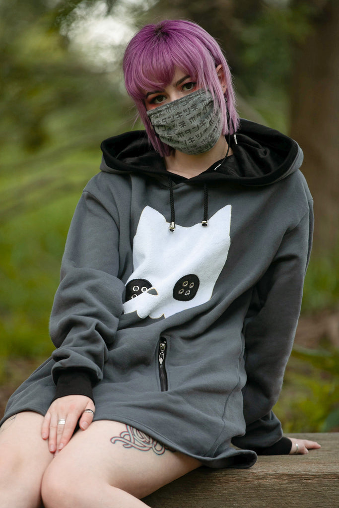 Face Mask (GRY) - Button Fox
