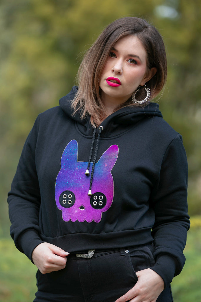 Bunny Crop Top (BLCK&GLXY) - Button Fox