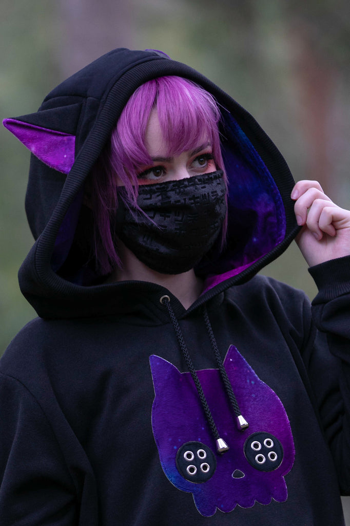 Face Mask (BLCK) - Button Fox