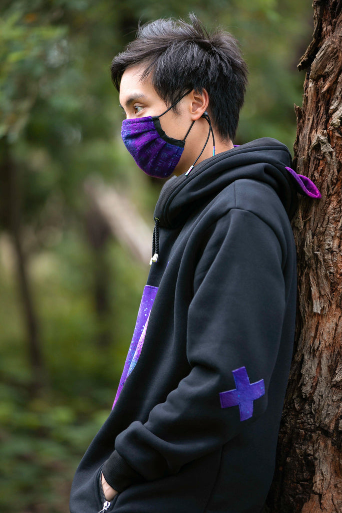 Fox Skull Hoodie (BLCK&GLXY) - Button Fox