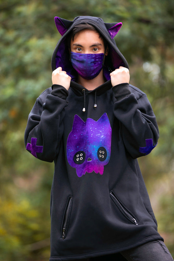 Fox Skull Hoodie (BLCK&GLXY) - Button Fox