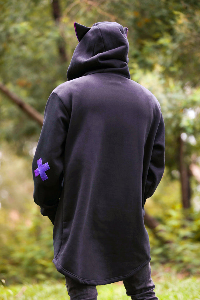 Fox Skull Hoodie (BLCK&GLXY) - Button Fox