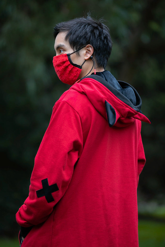 Fox Skull Hoodie (BLCK&RD)
