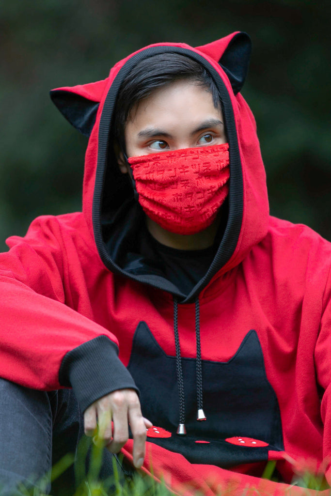 Fox Skull Hoodie (BLCK&RD)