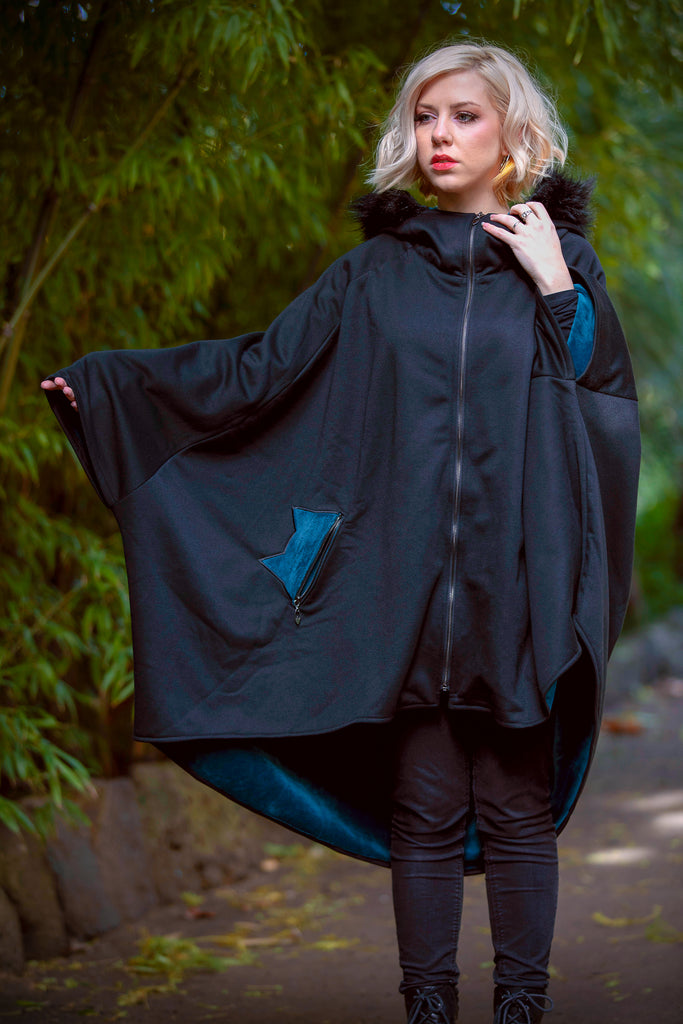 Glider Cape (BLCK&TL) - Button Fox