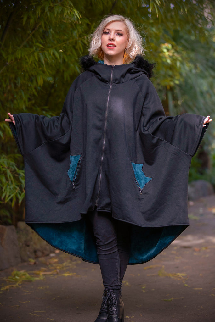 Glider Cape (BLCK&TL) - Button Fox